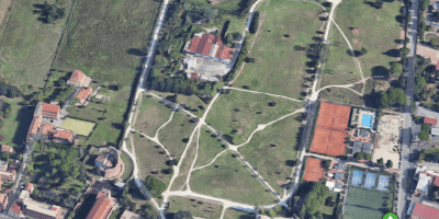 Vista dall'alto di Villa De Sanctis